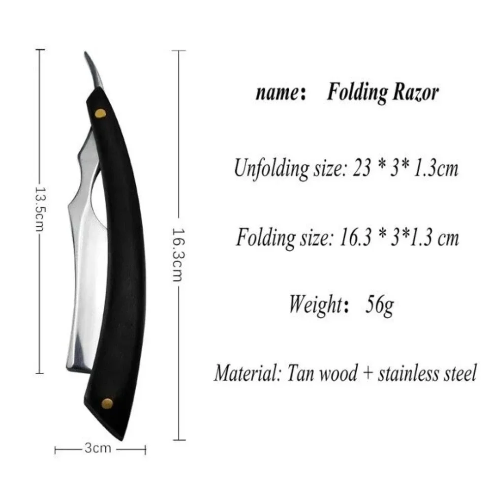 WOOD HANDLE BARBER STRAIGHT CUT THROAT SALON SHAVING RAZOR